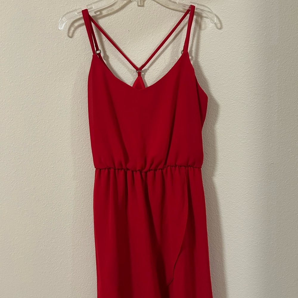 Gorgeous Vibrant Red Strapless Dress for Holiday parties